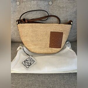 Loewe Tan Raffia Crossbody Bag